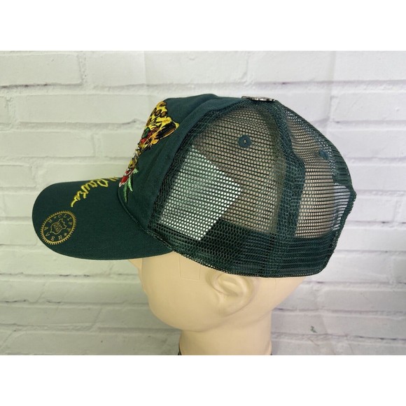 Cliff Raven Artwear Tiger Ed Hardy Tattoo Embroidered Mesh Back Snapback Hat Cap - Picture 5 of 10